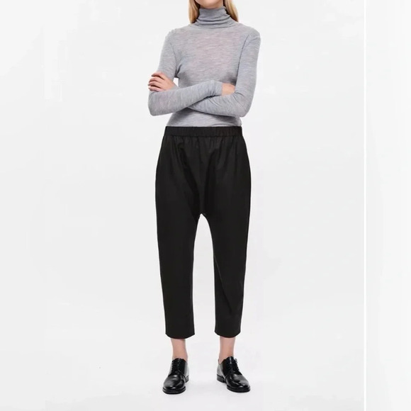 COS Pants - COS Drop Crotch Pull On Trouser Pants. Black
